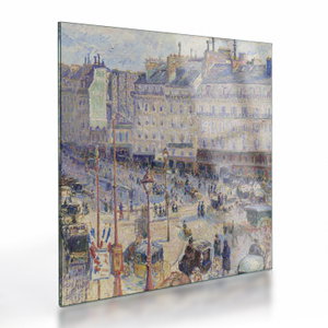 Tablou pe sticlă - Camille Pissarro, The Place du Havre, reproducere (V025304V3030GD)