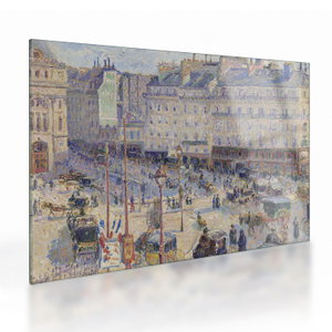 Tablou pe sticlă - Camille Pissarro, The Place du Havre, reproducere (V025304V7050GD)