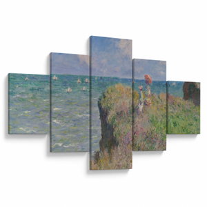 Obraz - Claude Monet, Cliff Walk at Pourville, reprodukce (V025318V12570)