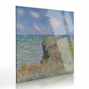 Skleněný obraz - Claude Monet, Cliff Walk at Pourville, reprodukce (V025318V4040GD)