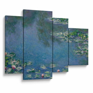 Obraz - Claude Monet, Water Lilies, reprodukce (s hodinami) (V025319V11075C)