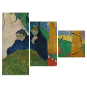 Obraz - Paul Gauguin, Arlésiennes (Mistral), reprodukce (s hodinami) (6)