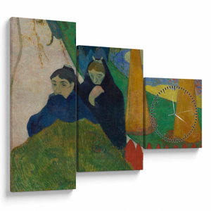 Obraz - Paul Gauguin, Arlésiennes (Mistral), reprodukce (s hodinami) (1)