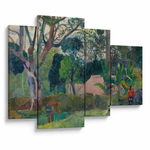 Schilderij - Paul Gauguin, Te raau rahi (The Big Tree), reproducties (met klok) (V025322V11075C)