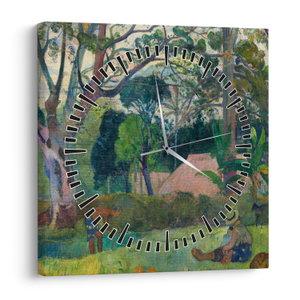 Schilderij - Paul Gauguin, Te raau rahi (The Big Tree), reproducties (met klok) (V025322V3030C)