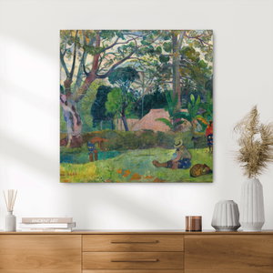 Glasschilderij - Paul Gauguin, Te raau rahi (The Big Tree), reproducties (2)