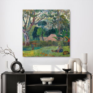 Glasschilderij - Paul Gauguin, Te raau rahi (The Big Tree), reproducties (4)