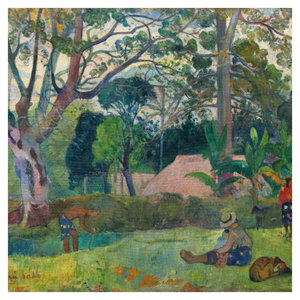 Glasschilderij - Paul Gauguin, Te raau rahi (The Big Tree), reproducties (5)