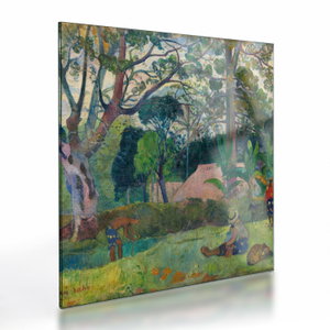 Glasschilderij - Paul Gauguin, Te raau rahi (The Big Tree), reproducties (V025322V3030GD)