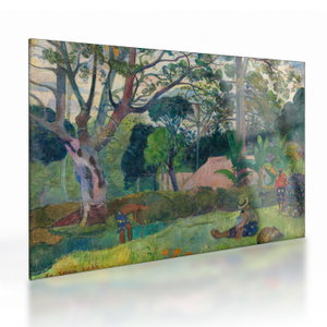 Glasschilderij - Paul Gauguin, Te raau rahi (The Big Tree), reproducties (V025322V7050GD)