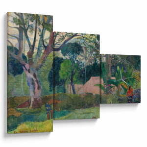 Schilderij - Paul Gauguin, Te raau rahi (The Big Tree), reproducties (met klok) (V025322V9070C)