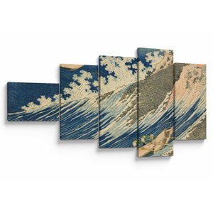 Obraz - Katsushika Hokusai, Fishing Boats at Choshi in Shimosa (Soshu Choshi), reprodukce (V025325V11060)
