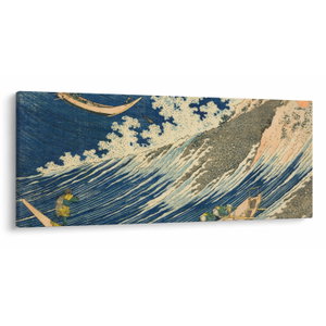 Obraz - Katsushika Hokusai, Fishing Boats at Choshi in Shimosa (Soshu Choshi), reprodukce (V025325V12050)