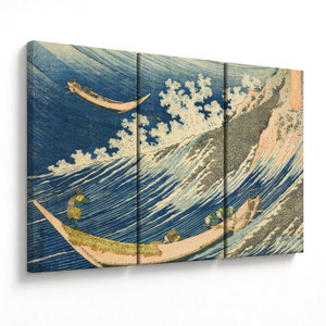 Obraz - Katsushika Hokusai, Fishing Boats at Choshi in Shimosa (Soshu Choshi), reprodukce (V025325V120803PCS)