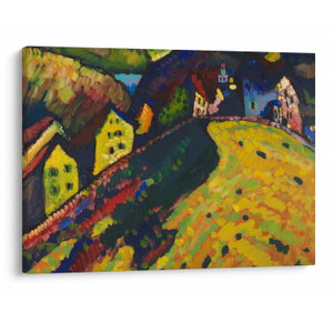 Obraz - Vasily Kandinsky, Houses at Murnau, reprodukce