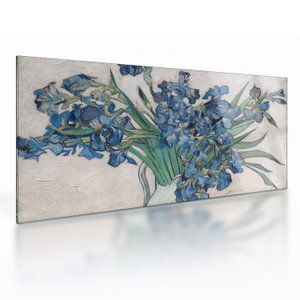 Skleněný obraz - Vincent van Gogh, Irises, reprodukce (V025329V10050GD)