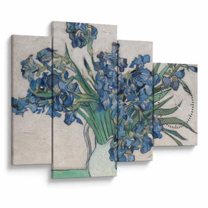 Obraz - Vincent van Gogh, Irises, reprodukce (s hodinami) (V025329V11075C)