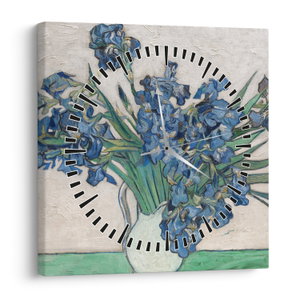 Obraz - Vincent van Gogh, Irises, reprodukce (s hodinami) (V025329V3030C)