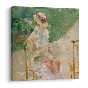 Obraz - Berthe Morisot French, Young Woman Knitting, reprodukce