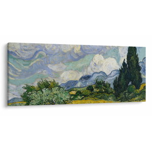 Obraz - Vincent van Gogh, Wheat Field with Cypresses, reprodukce (V025338V12050)