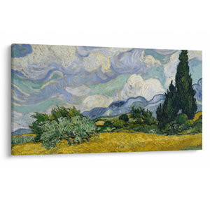 Obraz - Vincent van Gogh, Wheat Field with Cypresses, reprodukce (V025338V12070)