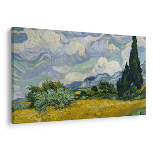 Obraz - Vincent van Gogh, Wheat Field with Cypresses, reprodukce (V025338V12080)