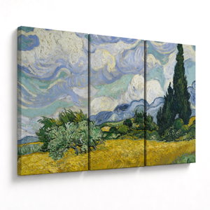 Obraz - Vincent van Gogh, Wheat Field with Cypresses, reprodukce (V025338V120803PCS)