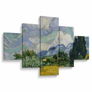 Obraz - Vincent van Gogh, Wheat Field with Cypresses, reprodukce (V025338V12570)