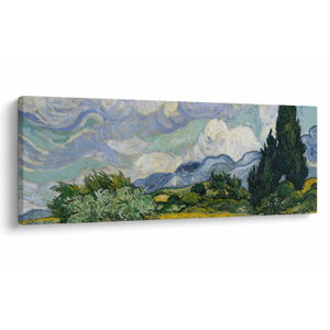 Obraz - Vincent van Gogh, Wheat Field with Cypresses, reprodukce (V025338V14558)