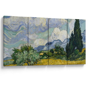 Obraz - Vincent van Gogh, Wheat Field with Cypresses, reprodukce (V025338V16080)