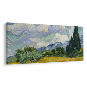Obraz - Vincent van Gogh, Wheat Field with Cypresses, reprodukce (V025338V200100)