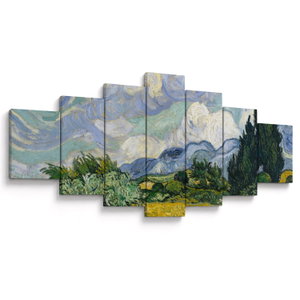 Obraz - Vincent van Gogh, Wheat Field with Cypresses, reprodukce (V025338V210100)