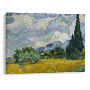 Obraz - Vincent van Gogh, Wheat Field with Cypresses, reprodukce (V025338V7050)