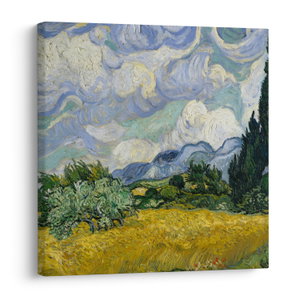 Obraz - Vincent van Gogh, Wheat Field with Cypresses, reprodukce (V025338V7070)