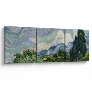 Obraz - Vincent van Gogh, Wheat Field with Cypresses, reprodukce (V025338V9030)