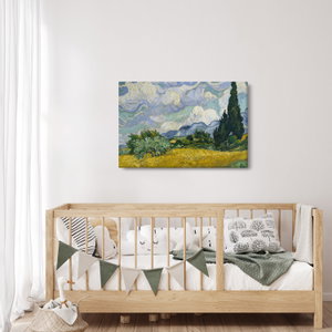 Obraz - Vincent van Gogh, Wheat Field with Cypresses, reprodukce (4)