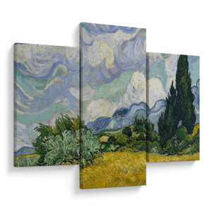 Obraz - Vincent van Gogh, Wheat Field with Cypresses, reprodukce (V025338V90603PCS)