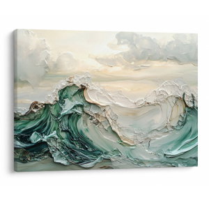 Schilderij - 3D zee-abstractie