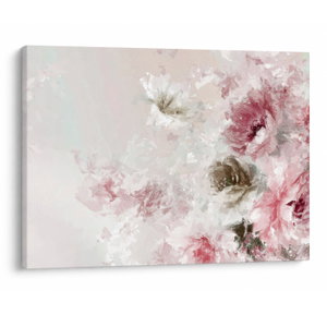 Bild auf Leinwand - Rosa Blumen malen