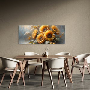 Schilderij - Zonnebloemen schilderij (2)
