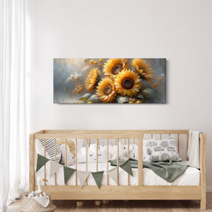 Schilderij - Zonnebloemen schilderij (4)