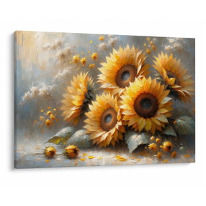 Schilderij - Zonnebloemen schilderij (V025598V10070)