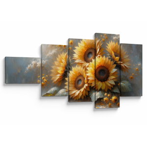 Schilderij - Zonnebloemen schilderij (V025598V11060)