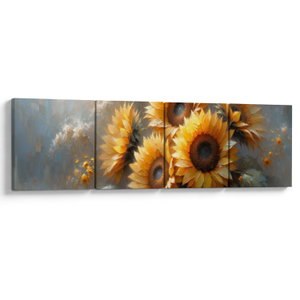 Schilderij - Zonnebloemen schilderij (V025598V16040)