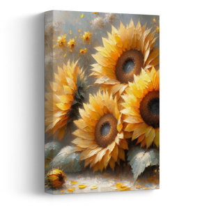 Schilderij - Zonnebloemen schilderij (V025598V2030)