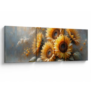 Schilderij - Zonnebloemen schilderij (V025598V9030)