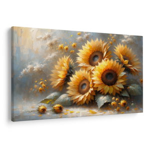 Schilderij - Zonnebloemen schilderij (V025598V9060)