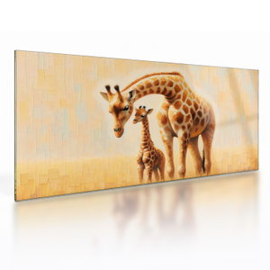 Glasschilderij - Giraffen (V025843V10050GD)