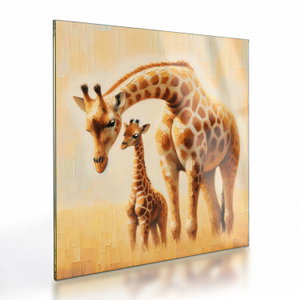 Glasschilderij - Giraffen (V025843V4040GD)