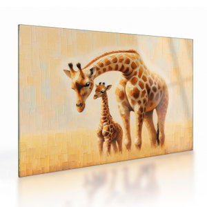 Glasschilderij - Giraffen (V025843V7050GD)